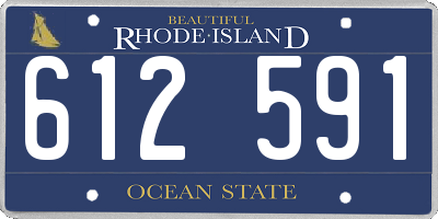 RI license plate 612591