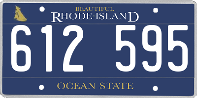RI license plate 612595