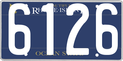 RI license plate 6126