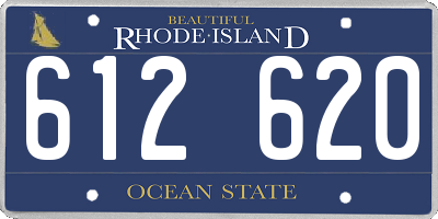 RI license plate 612620