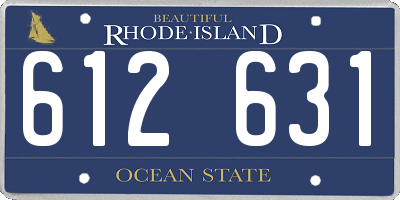 RI license plate 612631