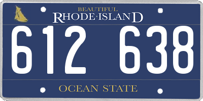 RI license plate 612638