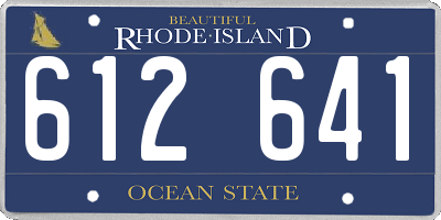RI license plate 612641