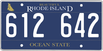 RI license plate 612642