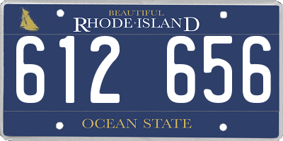 RI license plate 612656
