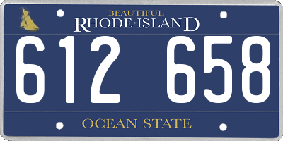 RI license plate 612658