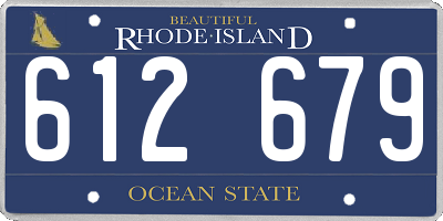 RI license plate 612679