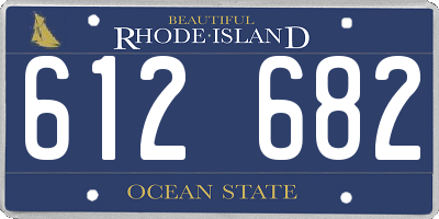 RI license plate 612682