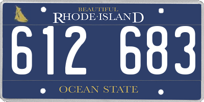 RI license plate 612683