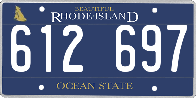RI license plate 612697