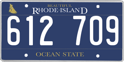 RI license plate 612709