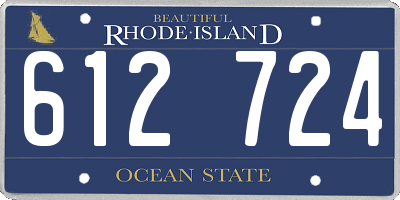 RI license plate 612724