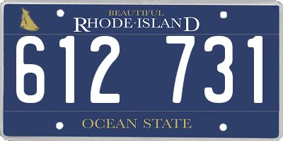 RI license plate 612731