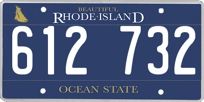 RI license plate 612732
