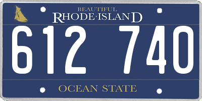 RI license plate 612740