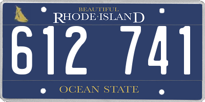 RI license plate 612741