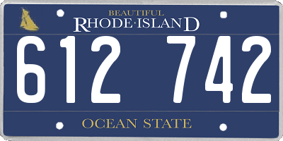 RI license plate 612742