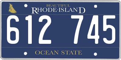 RI license plate 612745