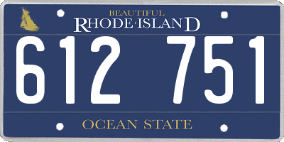RI license plate 612751
