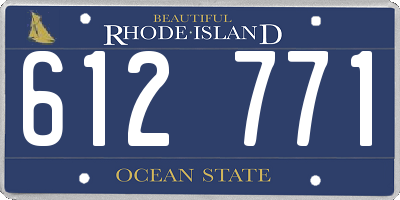 RI license plate 612771