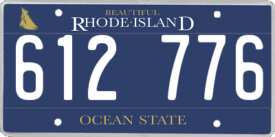 RI license plate 612776