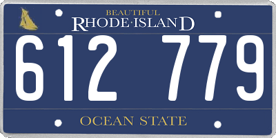 RI license plate 612779