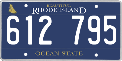 RI license plate 612795
