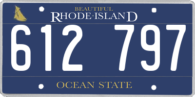 RI license plate 612797
