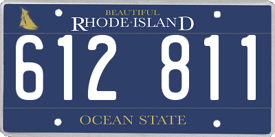 RI license plate 612811