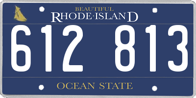 RI license plate 612813