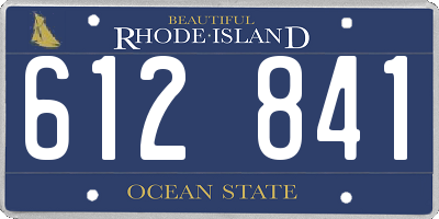 RI license plate 612841