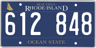 RI license plate 612848