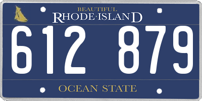 RI license plate 612879
