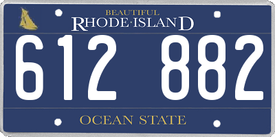 RI license plate 612882