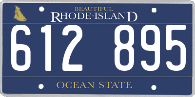 RI license plate 612895