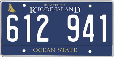 RI license plate 612941