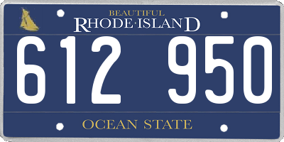 RI license plate 612950