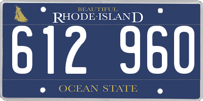 RI license plate 612960