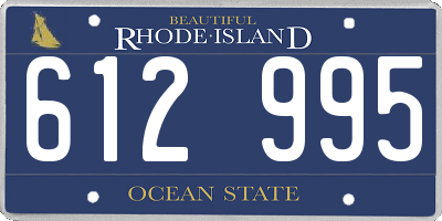 RI license plate 612995