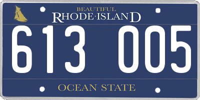 RI license plate 613005