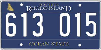 RI license plate 613015