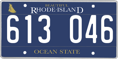 RI license plate 613046