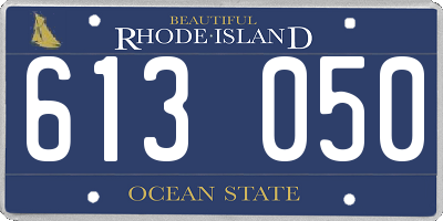 RI license plate 613050