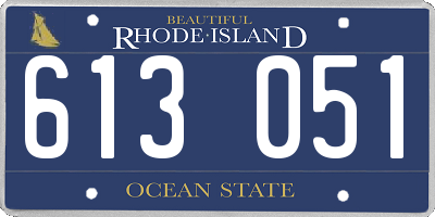 RI license plate 613051