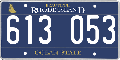 RI license plate 613053