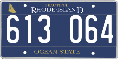 RI license plate 613064