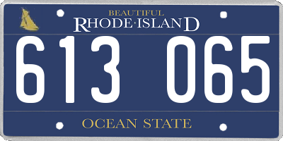 RI license plate 613065