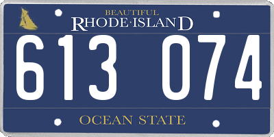 RI license plate 613074