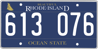 RI license plate 613076