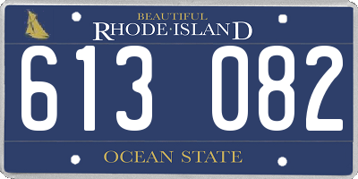 RI license plate 613082